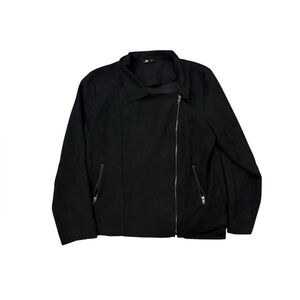 ODDY Women's Black Suede Bomber Jacket